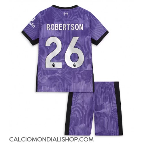 Maglie da calcio Liverpool Andrew Robertson #26 Terza Maglia Bambino 2023-24 Manica Corta (+ Pantaloni corti)